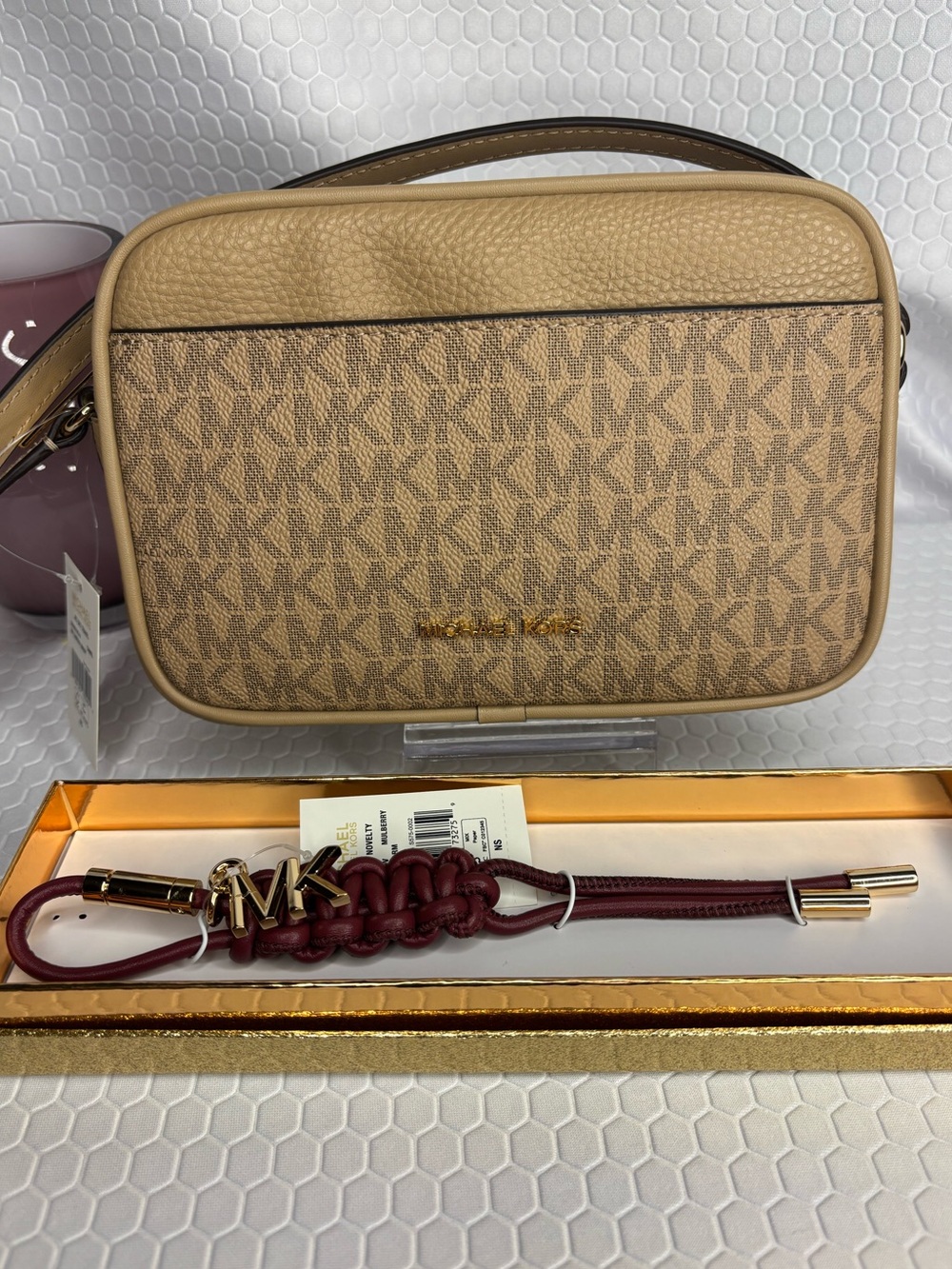 Michael Kors Crossbody and Michael Kors Knotted Bag Charm NWT